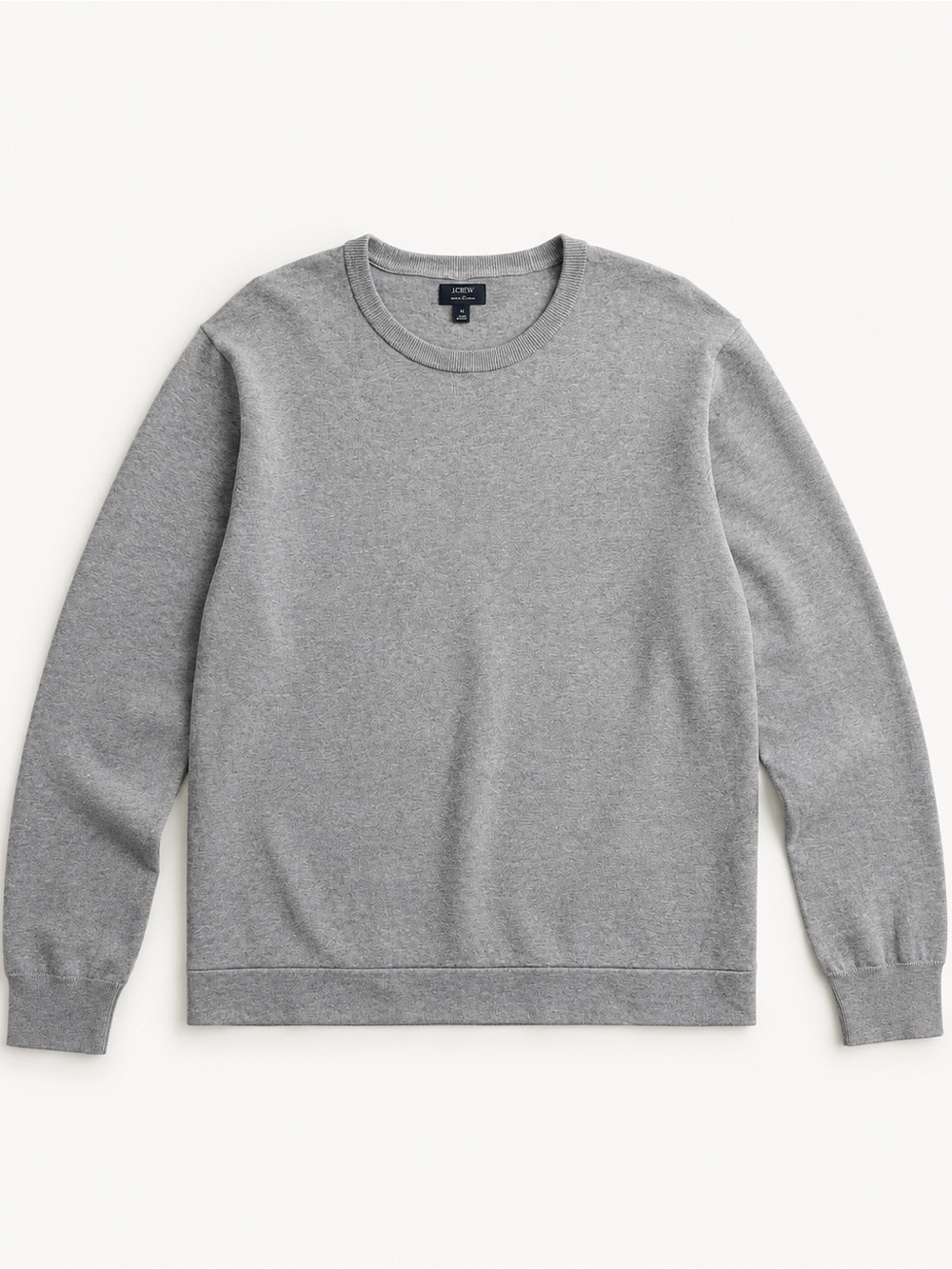 J.Crew Gray 100% Cotton Crewneck Sweater XL Lightweight Pullover
